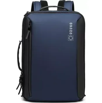 Městský batoh Ozuko pánská taška a batoh 2v1 USB port Carry Modrý 9L