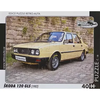 Puzzle RETRO-AUTA Puzzle č.18 Škoda 120 GLS (1982) 40 dílků