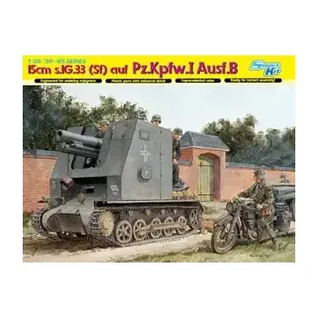 Plastikový model Model Kit military 6259 - 15cm s.IG.33 (Sf) AUF Pz.Kpfw.I Ausf.B (SMART KIT) (1:35)