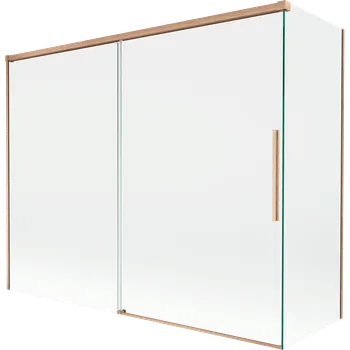 Vanová zástěna Mexen Rox sprchový kout 2dílný posuvný 190 + 90 x 150 cm, transparentní, kartáčovaná měď - 8C9-190-090-65-00 Vanové zástěny