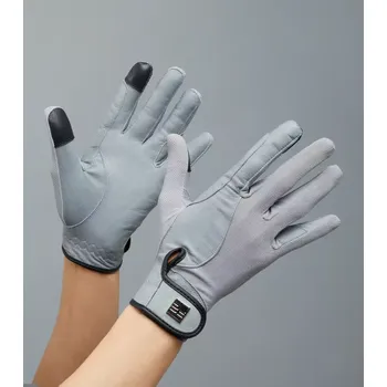 Jezdecké rukavice Dámské kožené rukavice Premier Equine Bordoni Šedá XL