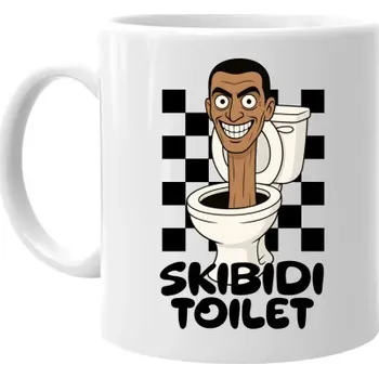 Žertovný předmět Skibidi toilet - Hlava v záchode - hrnek s potiskem- Tričkový.cz