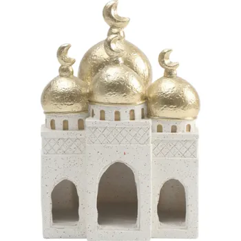 Svícen Svícen 19 × 13 × 7 cm Muslimská Kaaba Kupole Mešita Islámská stolní dekorace Auto ozdoba Řemeslný dárek Chenbao Orientální svícen Víra Domácnost