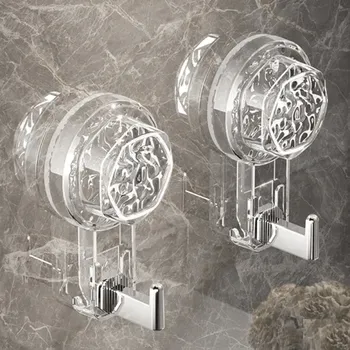 Věšák Průhledné přísavné háčky 2 ks 9,8 x 5 x 4,5 cm Háčky s efektem vlnek ve vodě Odnímatelné háčky do koupelny Kuchyňské háčky na hladké povrchy bílá