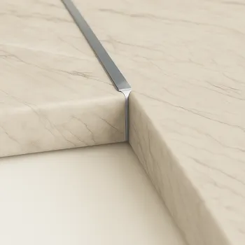 Kuchyňská pracovní deska Interex Rohová spojovací lišta na pracovní desku 38 mm / Hliník 635 mm