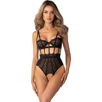 Dámské erotické body Body Obsessive Hersis Crotchless černé S/M - s kupónem KUP15 cena 1441 Kč + extra diskrétní expedice