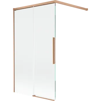 Vanová zástěna Mexen Rox vanová zástěna 2křídlová posuvná 100 x 150 cm, transparentní, kartáčovaná měď - 8C9-100-003-65-00 Vanové zástěny