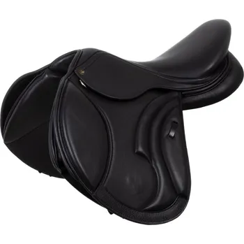 Jezdecké sedlo Skokové sedlo Supreme Las Vegas z dvojité kůže Černá 18"