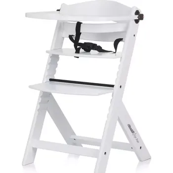 CHIPOLINO Dřevěná jídelní židlička Tip Top 2v1 White Wood
