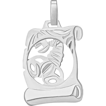 Přívěsek Zlatý přívěsek znamení zvěrokruhu Štír z bílého zlata - pergamen SILVEGOB102630GW11