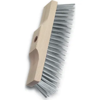 Lessmann 146101 | Metla s kovovými štětinami v dřevěném držáku s uchycením průměr 23 mm 5-řadá, ocelový drát, rovný 0,50