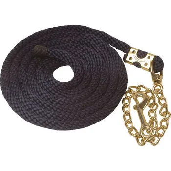 Nylonové vodítko s řetízkem Umbria Equitazione Handcraft Černá