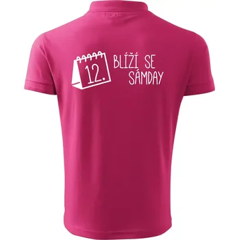 Pánská móda Blíží se Sámday - Polokošile pánská Pique Polo 203 - 2XL ( Purpurová )