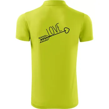 Pánská košile Love šíp - Polokošile Victory sportovní (dresovina) - 3XL ( Limetková )