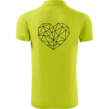 Pánská košile Srdce geometrie - Polokošile Victory sportovní (dresovina) - XL ( Limetková )