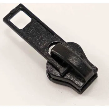 Zip Jezdec do plastového kostěného zipu - černá - velikost 10