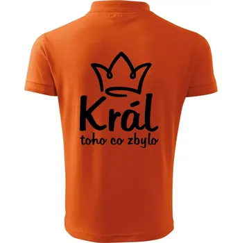 Pánská košile Král toho co zbylo - Polokošile pánská Pique Polo 203 - 5XL ( Oranžová )