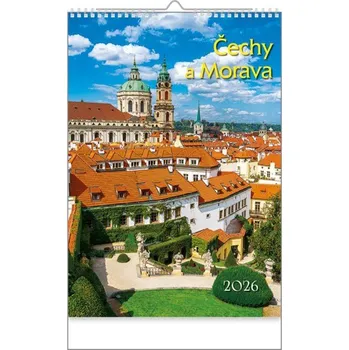 Kalendář ČECHY A MORAVA, nástěnný kalendář 340x485 mm, 2026