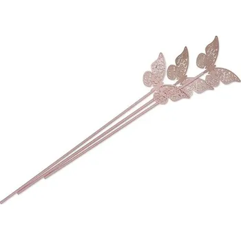 Vonná tyčinka Ashleigh & Burwood Tyčinky do difuzéru, polyester, růžové s motýlem, 3 ks, délka 28 cm