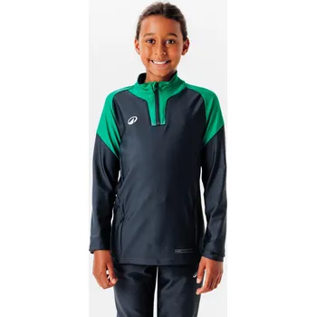 Dámská mikina KIPSTA Dětská fotbalová mikina se zipem u krku Viralto Club 5-6 LET ZELENÁ