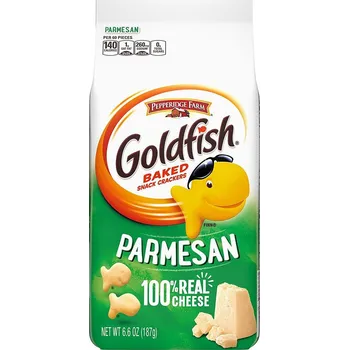 Bonbon Goldfish krekry ve tvaru rybiček s příchutí parmezánu 187 g