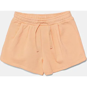 Chlapecké kraťasy Dětské bavlněné šortky United Colors of Benetton oranžová barva, hladké, nastavitelný pas, 3J70G901R 3J70G901R.P.Seasonal 24X, vel. 90