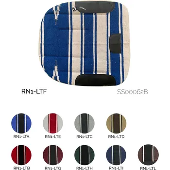 Westernová podsedlová deka Burioni NAVAYO vykrojená s pravým beránkem béžová