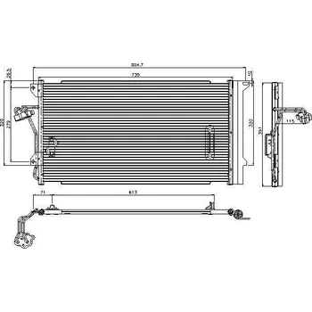 Výparník klimatizace LKQ Chladič klimatizace - kondenzátor 42.61.540