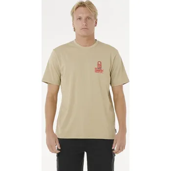 Pánské tričko Tričko Rip Curl VAPORCOOL SEARCH STACK TEE Khaki Rock velikost L