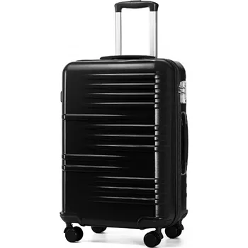 Černý plastový kufr s TSA zámkem "Panzer" - vel. L