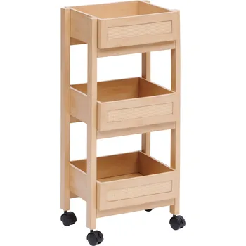 5five Simply Smart Kuchyňský vozík na kolečkách CANE, vídeňský výplet, 39,6 x 30 x 85,5 cm