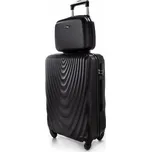 Černá sada (taška+kufr) skořepinových kufrů "Motion" - vel. L+S