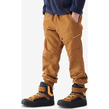 Dětská treková obuv QUECHUA Dětské zimní turistické vodoodpudivé kalhoty s fleecem NH 100 4-5 LET KAŠTANOVÁ