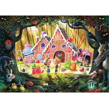 Puzzle RAVENSBURGER Puzzle Jeníček a Mařenka (Perníková chaloupka) 1000 dílků