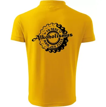 Pánská košile Alkoholismus pivo - Polokošile pánská Pique Polo 203 - 5XL ( Žlutá )