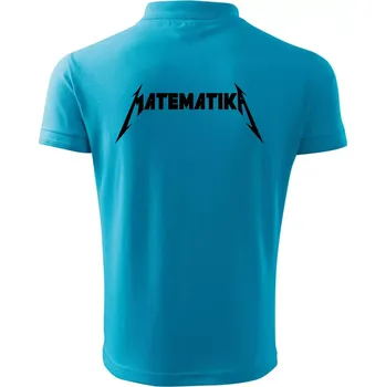 Pánská košile Matematika rock logo - Polokošile pánská Pique Polo 203 - 5XL ( Světlý tyrkys )