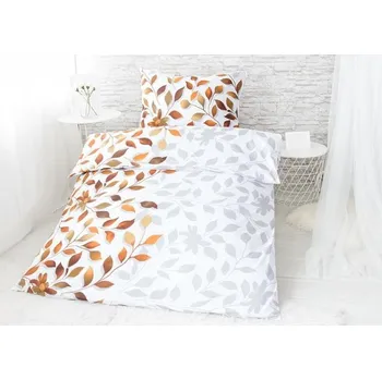 Povlečení Xpose bavlna povlečení na 2 postele -Ivanka - hnědá