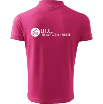 Pánská košile Lituji na práci mám alergii - Polokošile pánská Pique Polo 203 - S ( Purpurová )