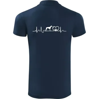 Pánská košile Chrt - Ekg - Polokošile Victory sportovní (dresovina) - M ( Námořní modrá (velmi tmavá - téměř černá) )