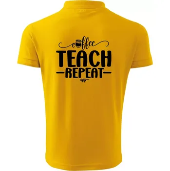 Pánská košile Coffee teach repeat - Polokošile pánská Pique Polo 203 - XL ( Žlutá )