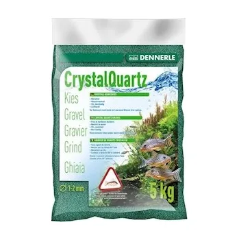 Dekorace do akvária DENNERLE Písek Kristall-Quarzkies 5 kg, 1-2 mm, mechově zelená