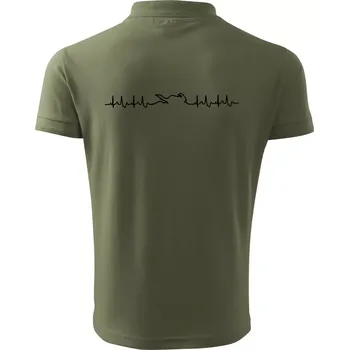 Pánská košile Moto EKG - Polokošile pánská Pique Polo 203 - 3XL ( Khaki )