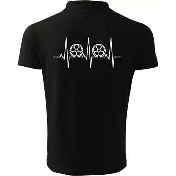 Pánská košile Ekg fotbal velký - Polokošile pánská Pique Polo 203 - 3XL ( Černá )