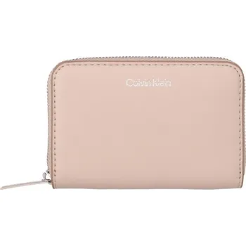 Peněženka Dámská peněženka Calvin Klein FOIL LOGO MEDIUM ZIP AROUND UNI Lososová, Stříbrná