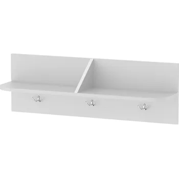 Věšák Max-i Věšák na zeď s policí V-3 | BÍLÝ Zvolte barvu:: bílá