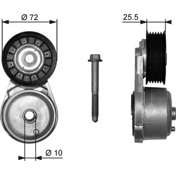 Napínák, žebrovaný klínový řemen GATES T38103