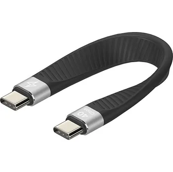 Kabel AlzaPower FlexCore USB-C to USB-C 4 Gen 3 100W 40 Gbps černý