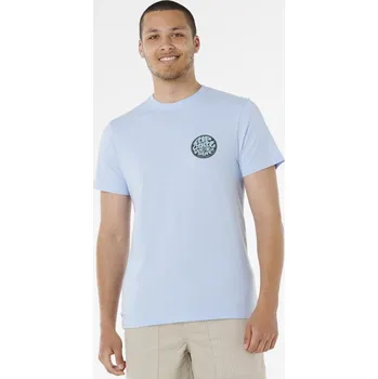 Pánská móda Tričko Rip Curl WETTIE PASSAGE ICON TEE Blue Wind velikost M