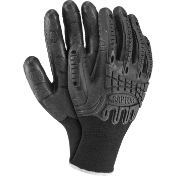 Pracovní rukavice Reis RAPTOR antivibrační rukavice černé 10