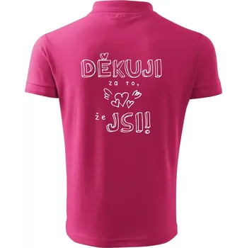Pánská košile Děkuji za to, že jsi - Polokošile pánská Pique Polo 203 - 2XL ( Purpurová )